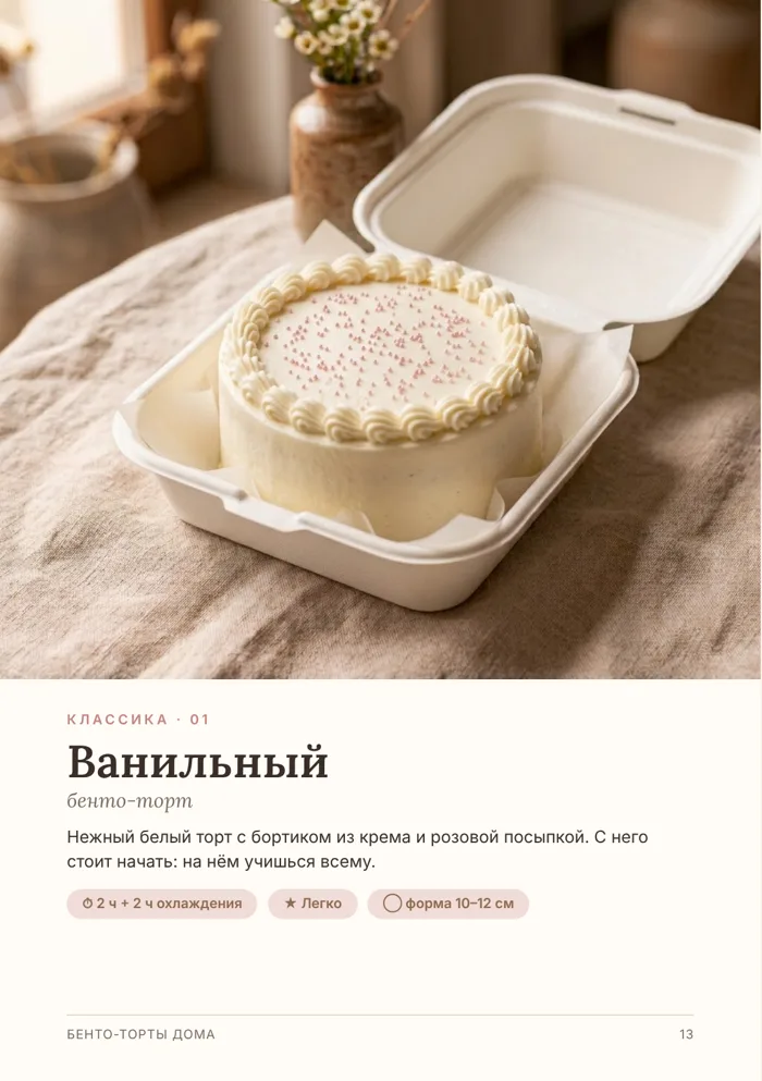 Страница с фото ванильного торта
